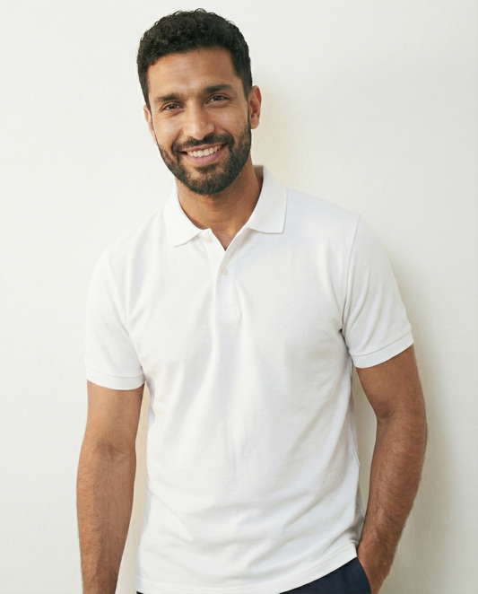 LayerUp Off White Polo Shirt