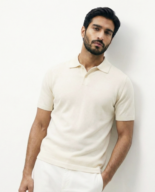 LayerUp White Polo Shirt