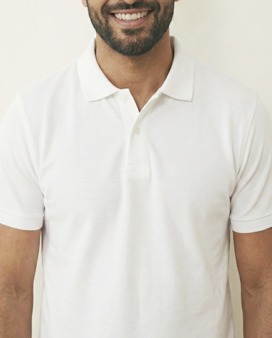 LayerUp Off White Polo Shirt